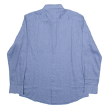 PIERRE CARDIN Mens Plain Shirt Blue Long Sleeve L