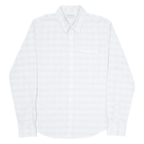 CALVIN KLEIN JEANS Mens Shirt White Striped Long Sleeve L