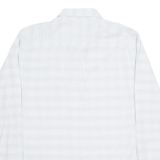 CALVIN KLEIN JEANS Mens Shirt White Striped Long Sleeve L