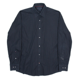 TOMMY HILFIGER Fitted Mens Plain Shirt Black Long Sleeve M