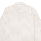 LIBERO Mens Shirt Beige Striped Long Sleeve M