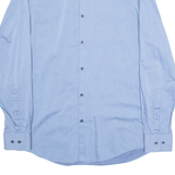HUGO Slim Fit Mens Shirt Blue Spotted Long Sleeve M