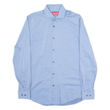 HUGO Slim Fit Mens Shirt Blue Spotted Long Sleeve M