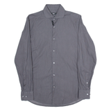 BOSS Slim Fit Mens Plain Shirt Grey Long Sleeve M