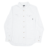 VANS Mens Plain Shirt White Long Sleeve M