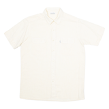 ZERODUE Mens Shirt Yellow Striped S