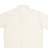 ZERODUE Mens Shirt Yellow Striped S