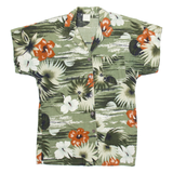Mens Hawaiian Shirt Green Floral S