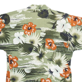Mens Hawaiian Shirt Green Floral S