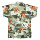Mens Hawaiian Shirt Green Floral S