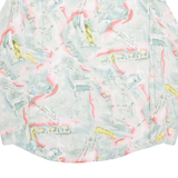 Mens Shirt Beige Crazy Pattern Long Sleeve L