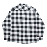 X-MAIL Mens Shirt Black Check Long Sleeve 2XL