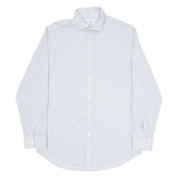 CALVIN KLEIN Slim Fit Mens Shirt White Striped Long Sleeve M