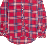 HILFIGER DENIM Womens Shirt Red Check Long Sleeve S
