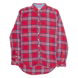 HILFIGER DENIM Womens Shirt Red Check Long Sleeve S