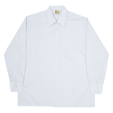 TELSTAR Mens Shirt Blue Check Long Sleeve M