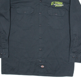 DICKIES Nokian Tyres Mens Worker Shirt Black Long Sleeve M