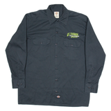 DICKIES Nokian Tyres Mens Worker Shirt Black Long Sleeve M
