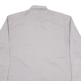 DICKIES Mens Worker Shirt Grey Long Sleeve L