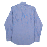 TOMMY HILFIGER Fitted Mens Plain Shirt Blue Long Sleeve M
