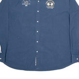 LA MARTINA Mens Plain Shirt Blue Long Sleeve 4XL