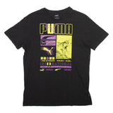 PUMA Mens T-Shirt Black Crew Neck S