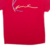 KARL KANI Womens T-Shirt Red Crew Neck M