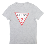 GUESS Slim Fit Mens T-Shirt Grey Crew Neck S