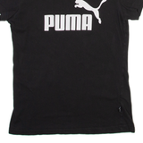 PUMA Womens T-Shirt Black Crew Neck XS
