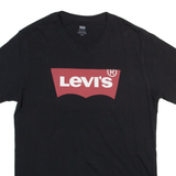 LEVI'S Mens T-Shirt Black Crew Neck M