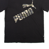 PUMA Camo Mens T-Shirt Black Crew Neck S