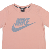 NIKE Mens T-Shirt Pink Crew Neck S