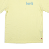 LEVI'S Mens T-Shirt Yellow Crew Neck XS