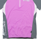 BRUNEX Cycling Womens Jersey Pink High Neck L
