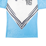 ERIMA #16 Mens Football Shirt Jersey Blue 80s V-Neck L