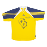 ADIDAS Helmuth Beck AG Mens Football Shirt Jersey Yellow V-Neck L