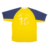ADIDAS Helmuth Beck AG Mens Football Shirt Jersey Yellow V-Neck L