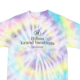 GILDAN Hilton Grand Vacations Orlando Mens Tie Dye T-Shirt Purple USA M
