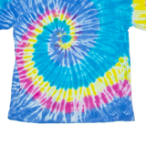 SPIRIT Mens Tie Dye T-Shirt Blue Crew Neck M