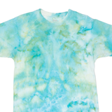 KIRKLAND Mens Tie Dye T-Shirt Blue Crew Neck M