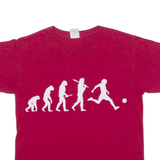 GILDAN Football Evolution Novelty Boys T-Shirt Red Crew Neck L