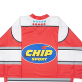 INTERHOCKEY BKP Ice Hockey Goalkeeper Mens Jersey Red 3/4 Sleeve V-Neck L