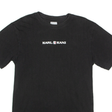 KARL KANI Mens T-Shirt Black Crew Neck S