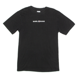 KARL KANI Mens T-Shirt Black Crew Neck S