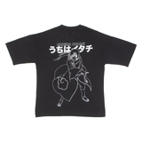 PULL&BEAR Naruto Uchiha Itachi Anime Mens T-Shirt Black Crew Neck XXS