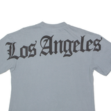 BLACK SQUAD Oversized Fit Los Angeles Mens T-Shirt Grey High Neck XS