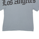 BLACK SQUAD Oversized Fit Los Angeles Mens T-Shirt Grey High Neck XS