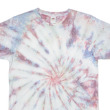 FRUIT OF THE LOOM Boys Tie Dye T-Shirt Blue Crew Neck 12-13Y