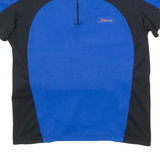 X-WAVE Cycling Mens Jersey Blue 1/4 Zip M