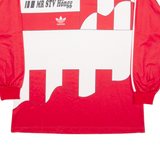 ADIDAS MR STV Hongg Mens Football Shirt Jersey Red 90s V-Neck XL